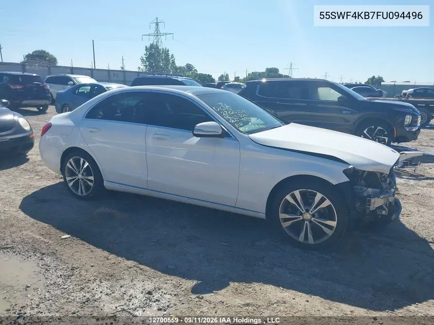 MERCEDES C-KLASSE 2015, VIN 55SWF4KB7FU094496