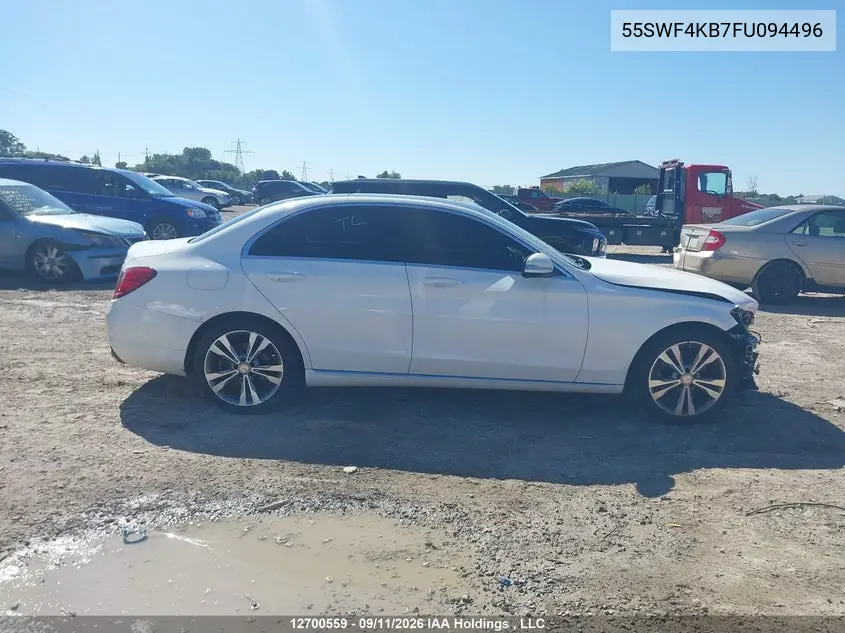 2015 MERCEDES C-KLASSE VIN 55SWF4KB7FU094496 — фото 14