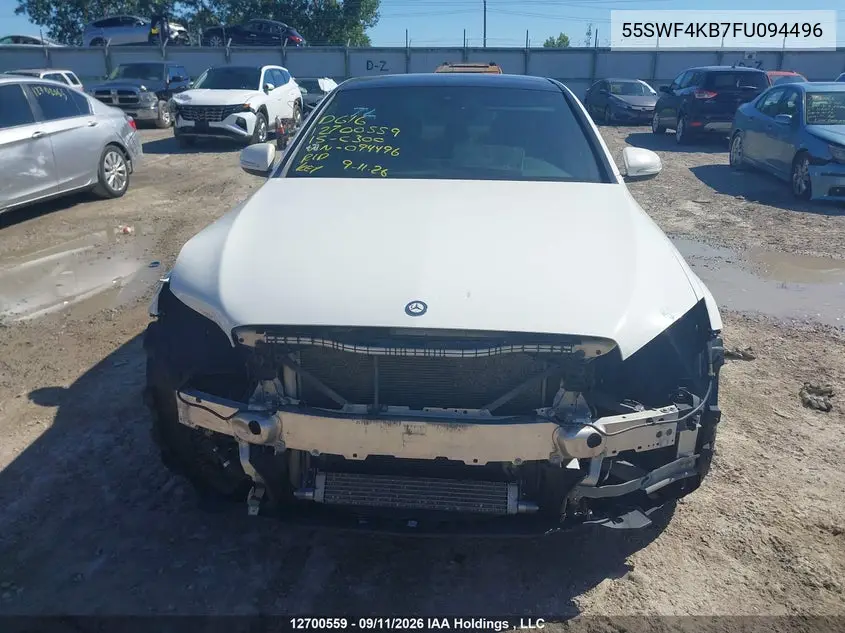 2015 MERCEDES C-KLASSE VIN 55SWF4KB7FU094496 — фото 6