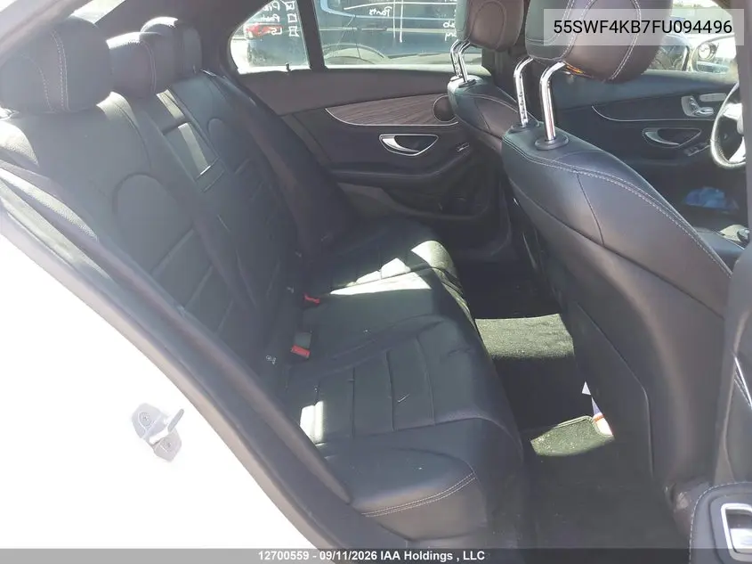 2015 MERCEDES C-KLASSE VIN 55SWF4KB7FU094496 — фото 8