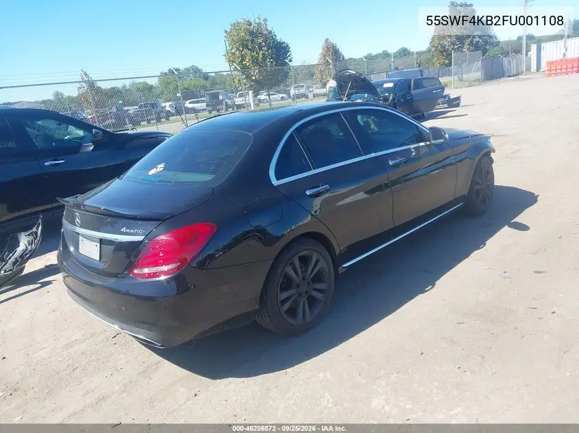 2015 MERCEDES C-KLASSE VIN 55SWF4KB2FU001108 — фото 4