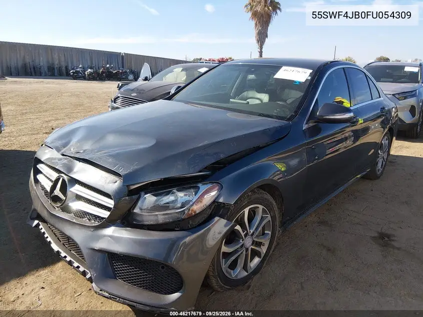 2015 MERCEDES C-KLASSE VIN 55SWF4JB0FU054309 — фото 2