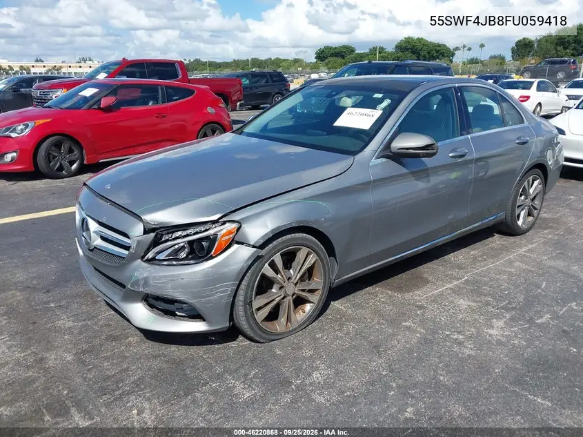 2015 MERCEDES C-KLASSE VIN 55SWF4JB8FU059418 — фото 2