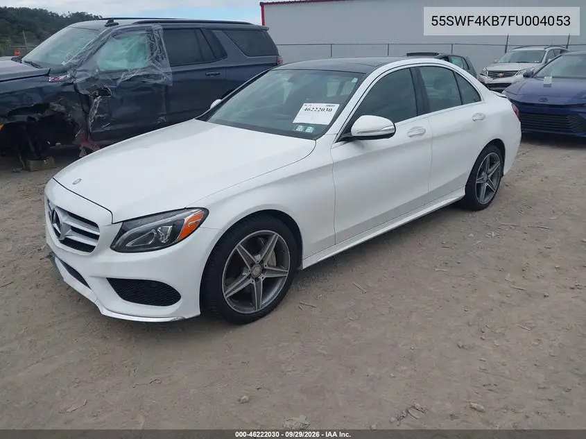 2015 MERCEDES C-KLASSE VIN 55SWF4KB7FU004053 — фото 2