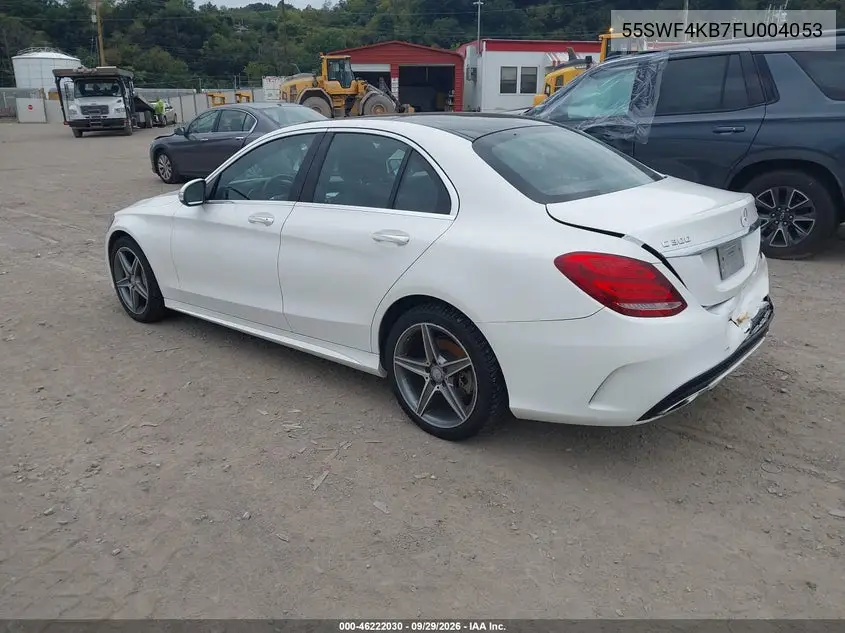 2015 MERCEDES C-KLASSE VIN 55SWF4KB7FU004053 — фото 3