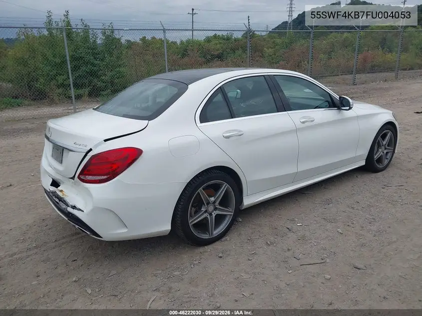 2015 MERCEDES C-KLASSE VIN 55SWF4KB7FU004053 — фото 4