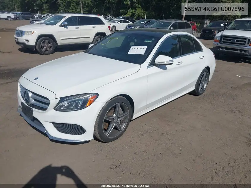 2015 MERCEDES C-KLASSE VIN 55SWF4KB6FU007896 — фото 2