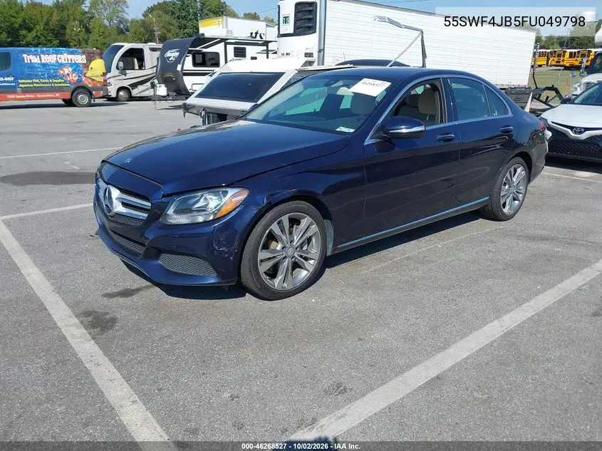 2015 MERCEDES C-KLASSE VIN 55SWF4JB5FU049798 — фото 2