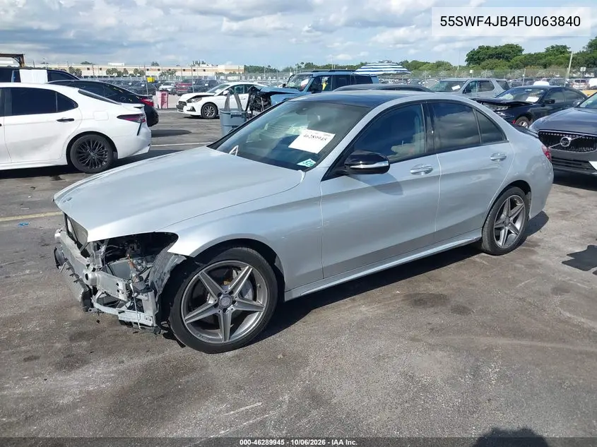 2015 MERCEDES C-KLASSE VIN 55SWF4JB4FU063840 — фото 2