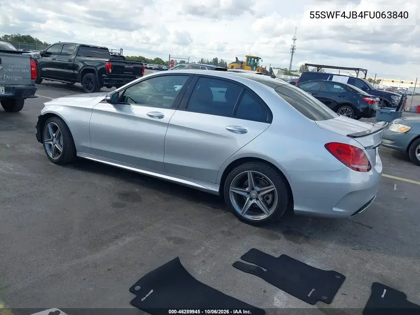 2015 MERCEDES C-KLASSE VIN 55SWF4JB4FU063840 — фото 3