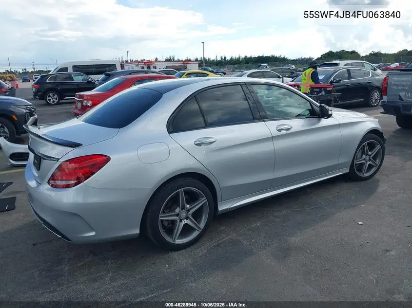 2015 MERCEDES C-KLASSE VIN 55SWF4JB4FU063840 — фото 4