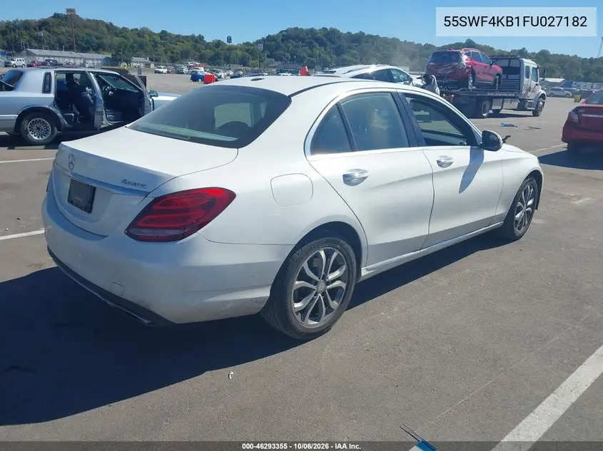 2015 MERCEDES C-KLASSE VIN 55SWF4KB1FU027182 — фото 4