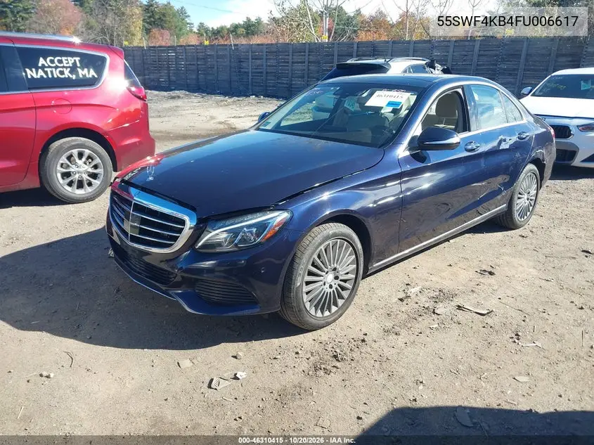 2015 MERCEDES C-KLASSE VIN 55SWF4KB4FU006617 — фото 2