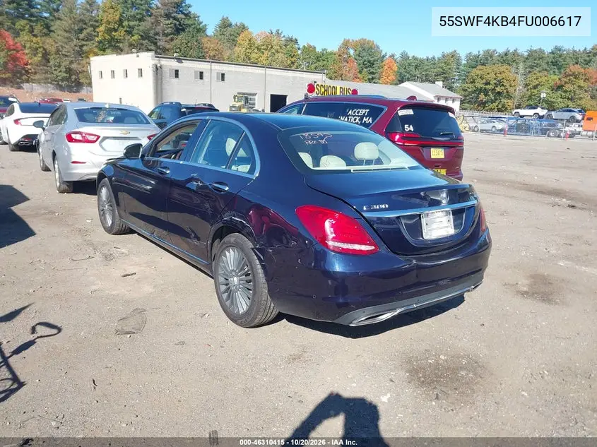 2015 MERCEDES C-KLASSE VIN 55SWF4KB4FU006617 — фото 3