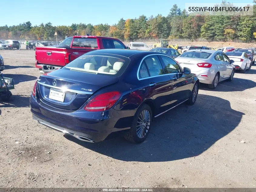 2015 MERCEDES C-KLASSE VIN 55SWF4KB4FU006617 — фото 4