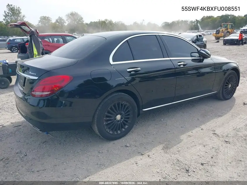 2015 MERCEDES C-KLASSE VIN 55SWF4KBXFU008551 — фото 4