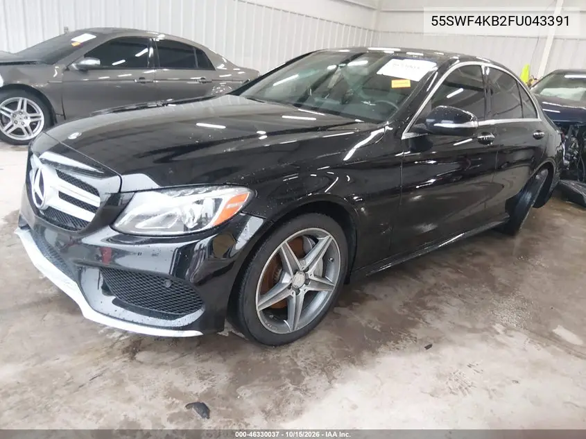 2015 MERCEDES C-KLASSE VIN 55SWF4KB2FU043391 — фото 2