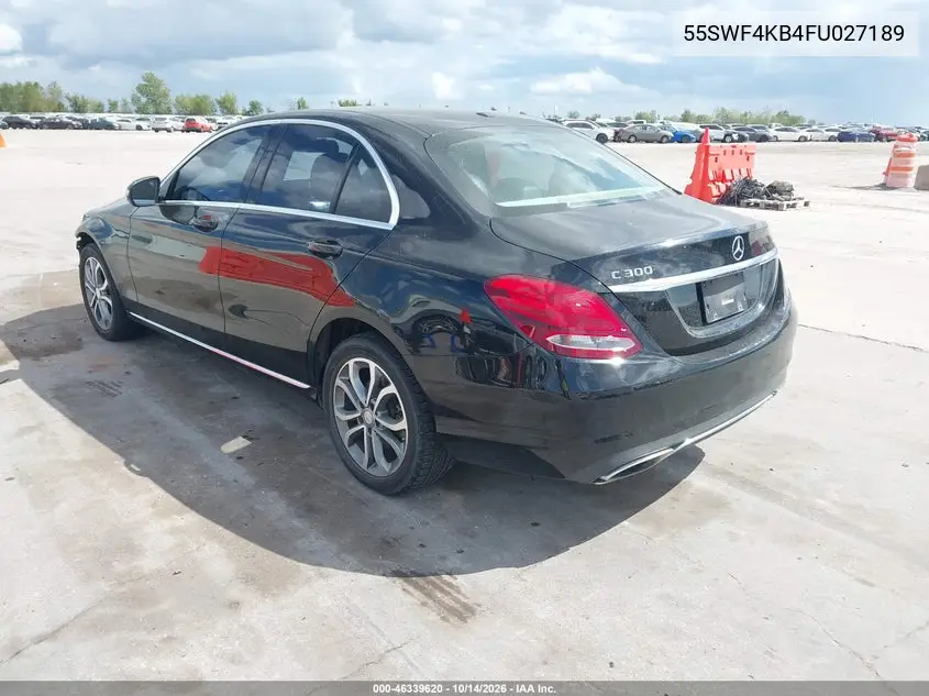 2015 MERCEDES C-KLASSE VIN 55SWF4KB4FU027189 — фото 3