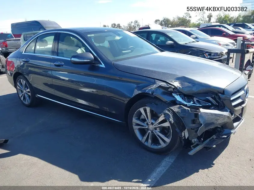 MERCEDES C-KLASSE 2015, VIN 55SWF4KBXFU003382
