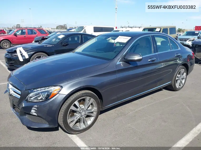2015 MERCEDES C-KLASSE VIN 55SWF4KBXFU003382 — фото 2