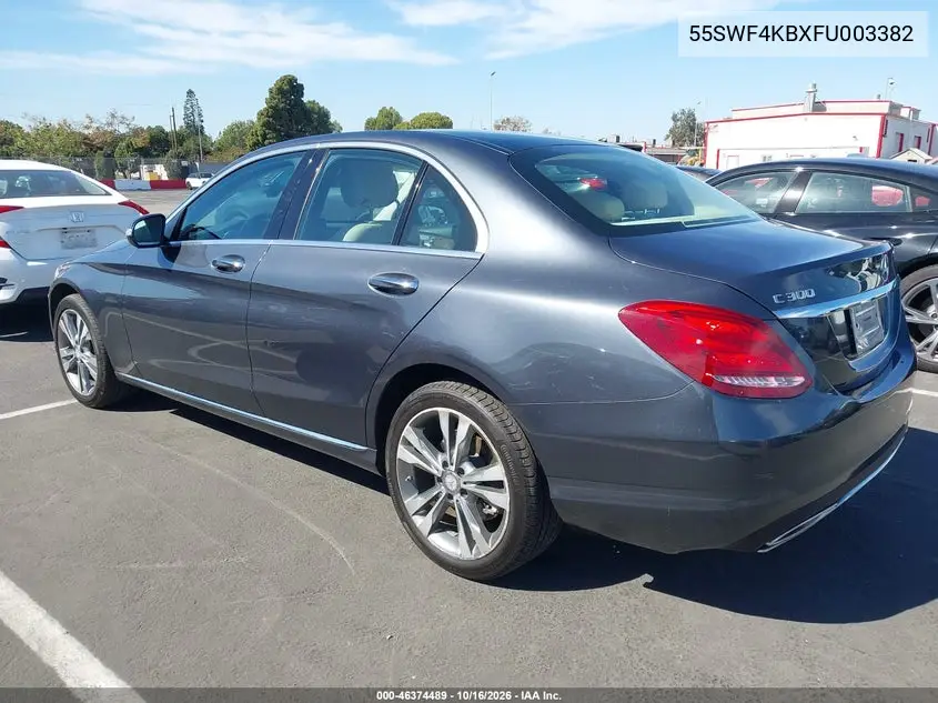 2015 MERCEDES C-KLASSE VIN 55SWF4KBXFU003382 — фото 3