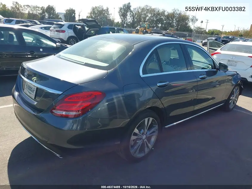 2015 MERCEDES C-KLASSE VIN 55SWF4KBXFU003382 — фото 4