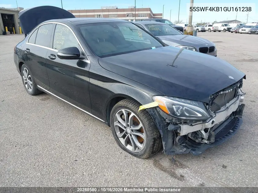 MERCEDES C-KLASSE 2016, VIN 55SWF4KB1GU161238
