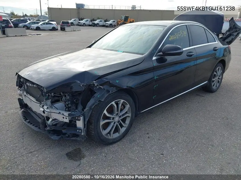 2016 MERCEDES C-KLASSE VIN 55SWF4KB1GU161238 — фото 2
