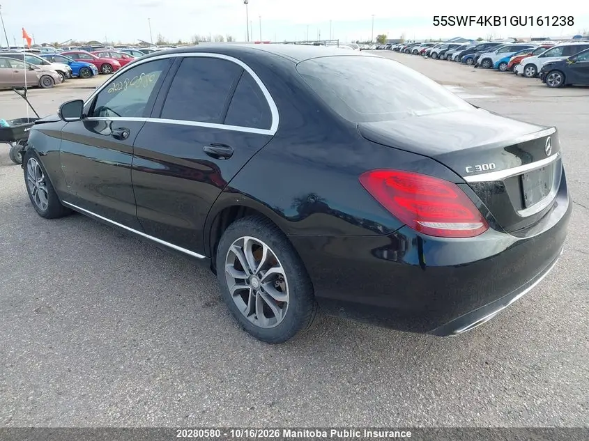 2016 MERCEDES C-KLASSE VIN 55SWF4KB1GU161238 — фото 3