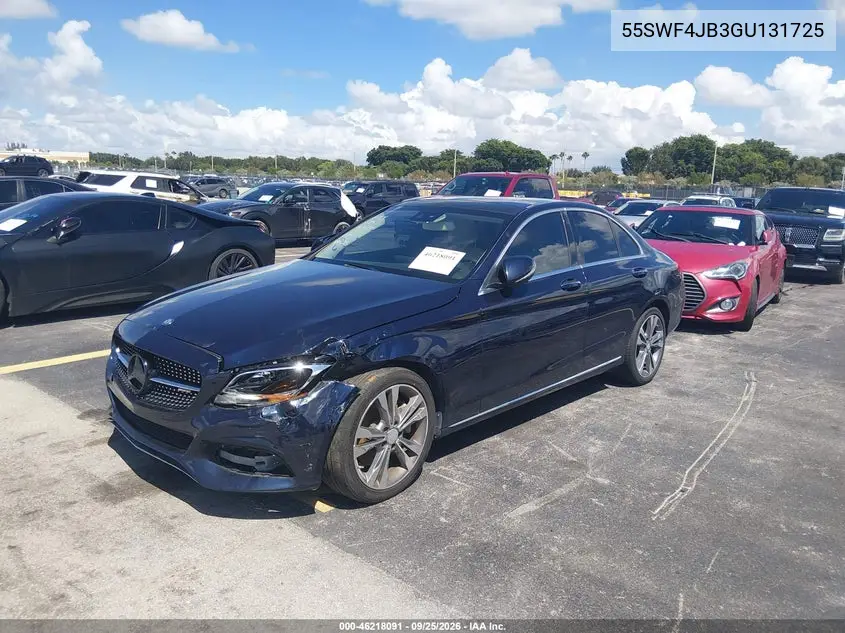 2016 MERCEDES C-KLASSE VIN 55SWF4JB3GU131725 — фото 2
