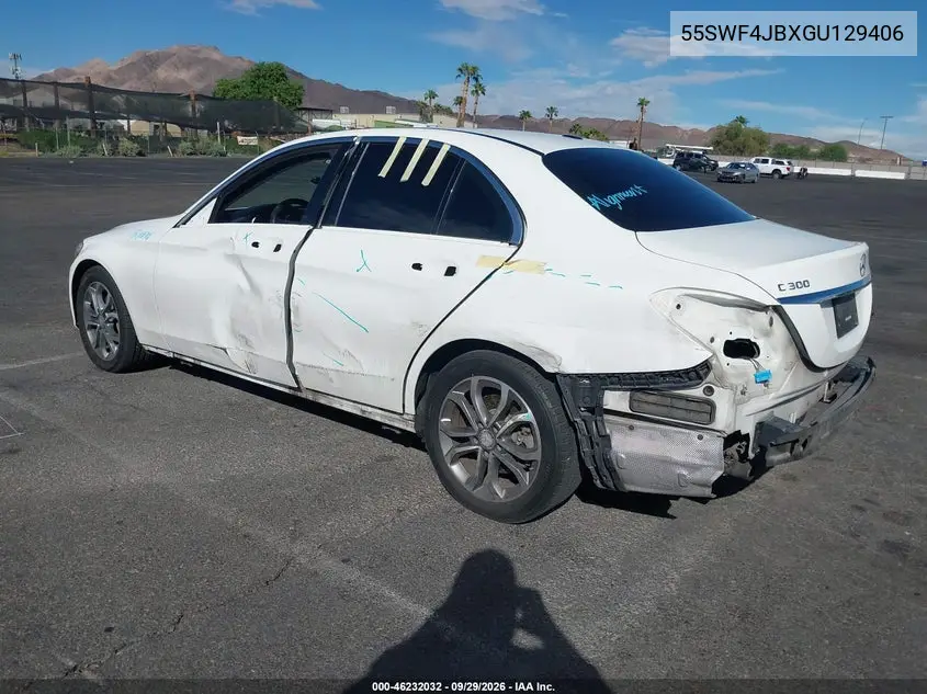 2016 MERCEDES C-KLASSE VIN 55SWF4JBXGU129406 — фото 3