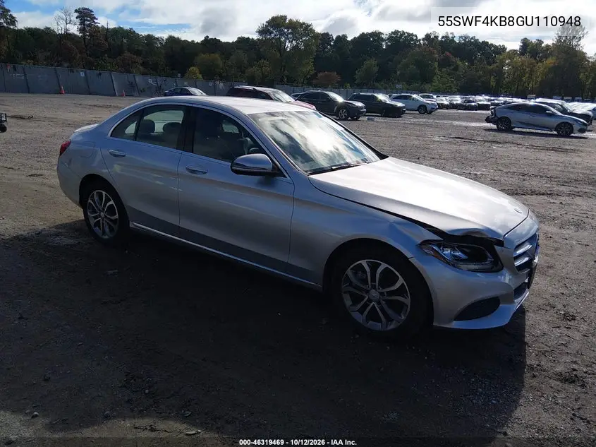 MERCEDES C-KLASSE 2016, VIN 55SWF4KB8GU110948