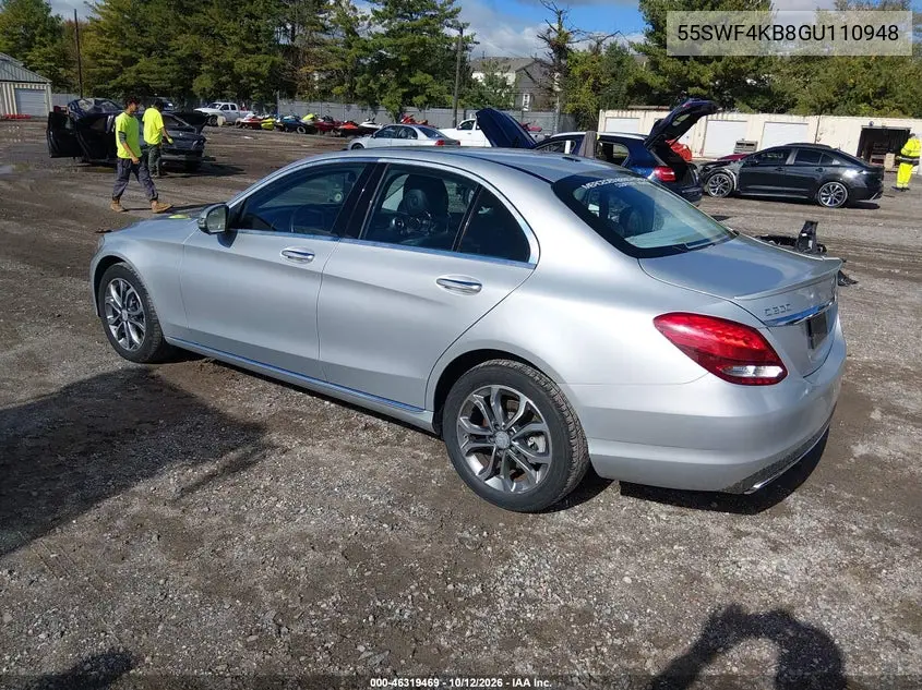 2016 MERCEDES C-KLASSE VIN 55SWF4KB8GU110948 — фото 3