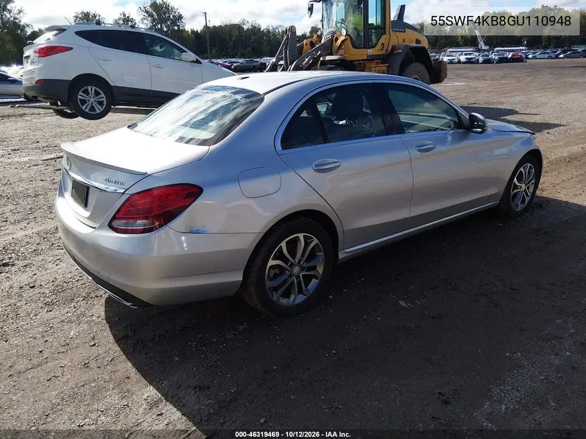 2016 MERCEDES C-KLASSE VIN 55SWF4KB8GU110948 — фото 4