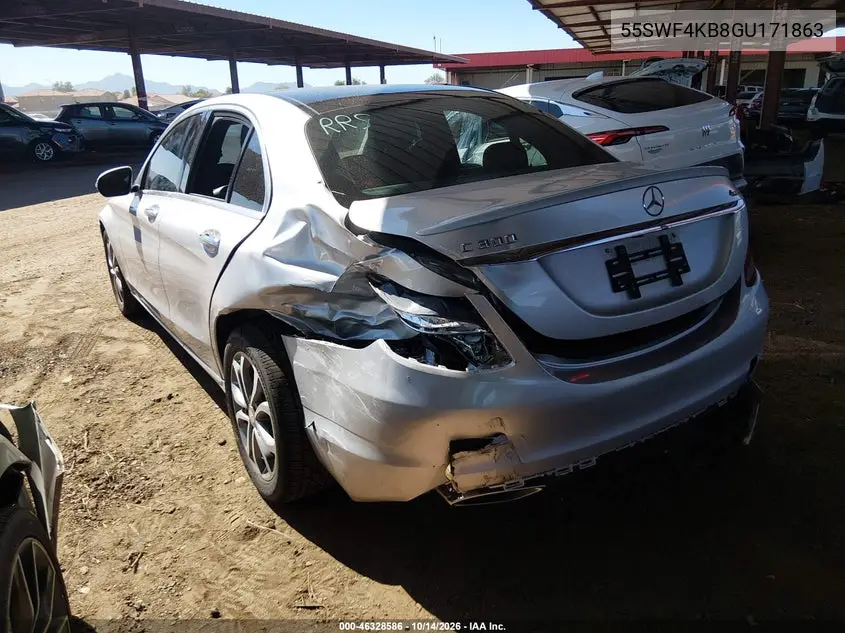 2016 MERCEDES C-KLASSE VIN 55SWF4KB8GU171863 — фото 3