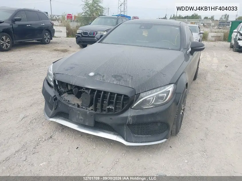 2017 MERCEDES C-KLASSE VIN WDDWJ4KB1HF404033 — фото 2