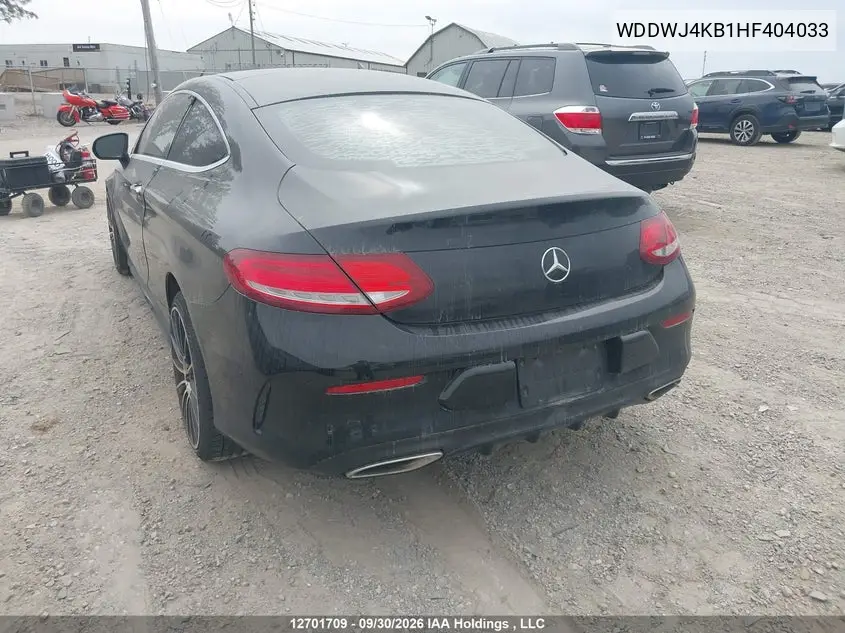 2017 MERCEDES C-KLASSE VIN WDDWJ4KB1HF404033 — фото 3