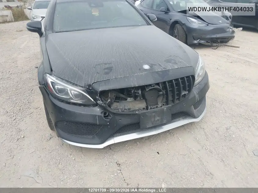 2017 MERCEDES C-KLASSE VIN WDDWJ4KB1HF404033 — фото 6