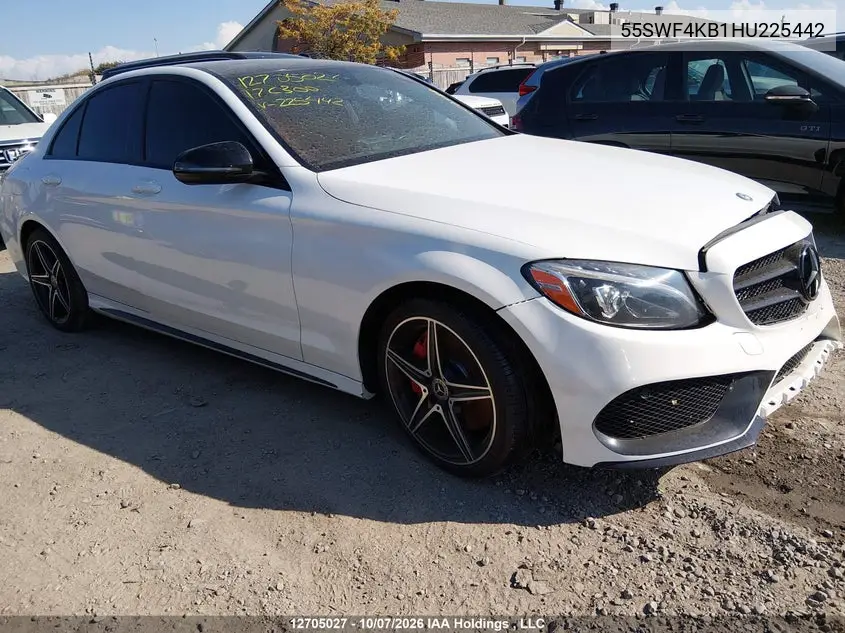 MERCEDES C-KLASSE 2017, VIN 55SWF4KB1HU225442