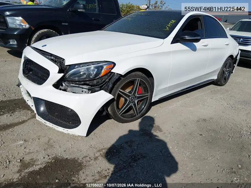 2017 MERCEDES C-KLASSE VIN 55SWF4KB1HU225442 — фото 2