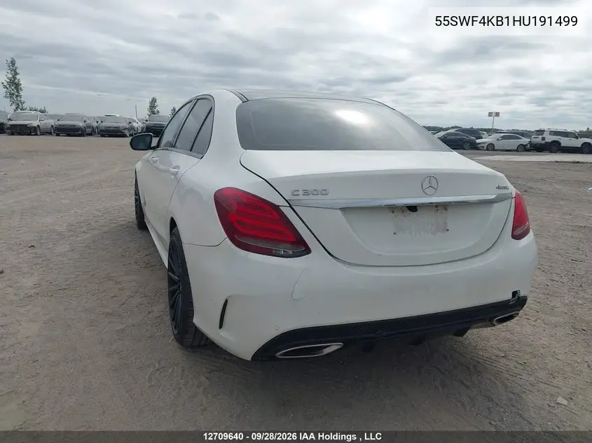 2017 MERCEDES C-KLASSE VIN 55SWF4KB1HU191499 — фото 3