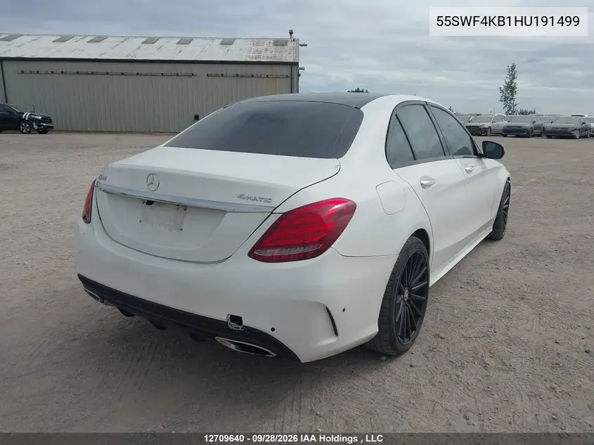 2017 MERCEDES C-KLASSE VIN 55SWF4KB1HU191499 — фото 4