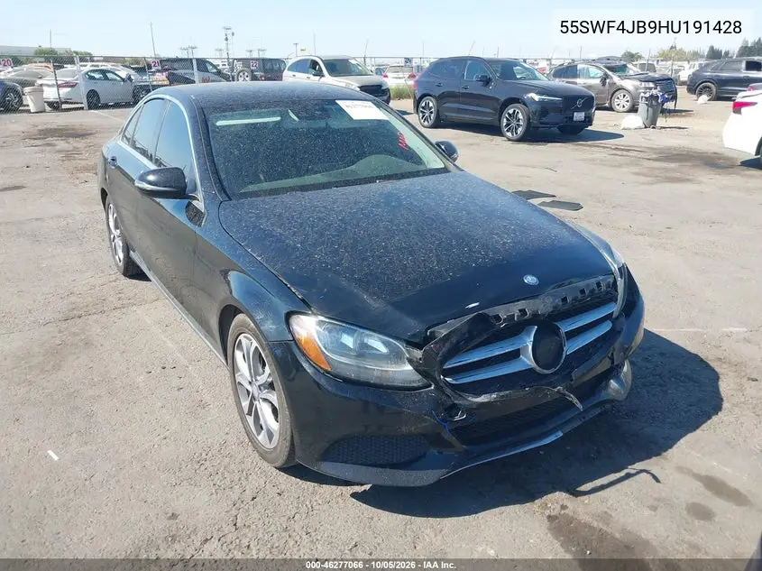 MERCEDES C-KLASSE 2017, VIN 55SWF4JB9HU191428