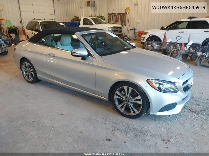 MERCEDES C-KLASSE 2017, VIN WDDWK4KB6HF545919