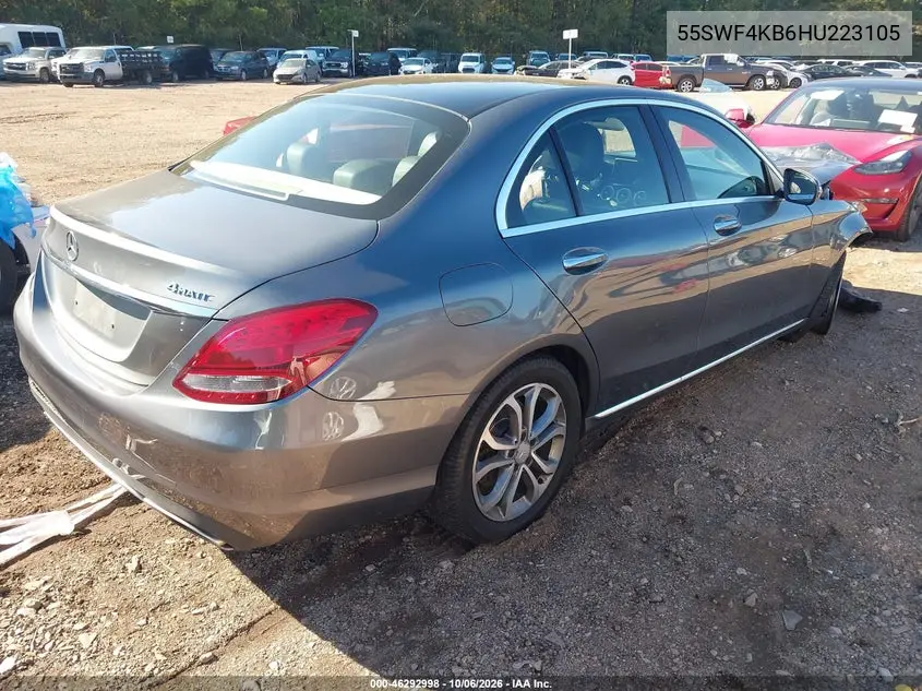 2017 MERCEDES C-KLASSE VIN 55SWF4KB6HU223105 — фото 4