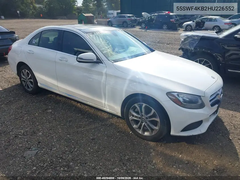 MERCEDES C-KLASSE 2017, VIN 55SWF4KB2HU226552