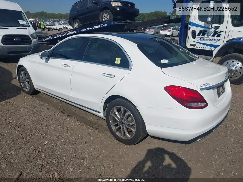 2017 MERCEDES C-KLASSE VIN 55SWF4KB2HU226552 — фото 3
