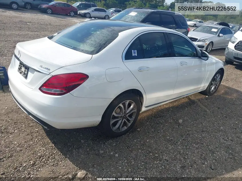2017 MERCEDES C-KLASSE VIN 55SWF4KB2HU226552 — фото 4