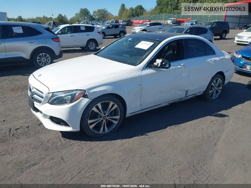 2017 MERCEDES C-KLASSE VIN 55SWF4KBXHU202063 — фото 2