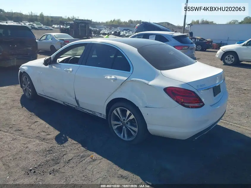 2017 MERCEDES C-KLASSE VIN 55SWF4KBXHU202063 — фото 3